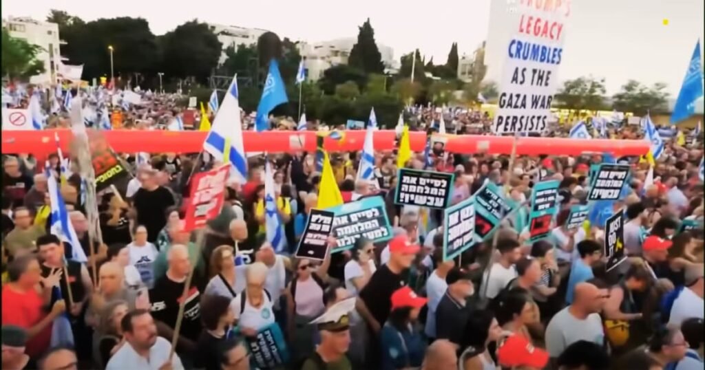 Clashes and arrests in Tel Aviv amid protests over Gaza war plan and hostage release