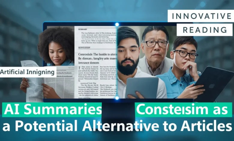 AI Summaries as a Potential Alternative to Articles 1 AI Summaries as a Potential Alternative to Articles