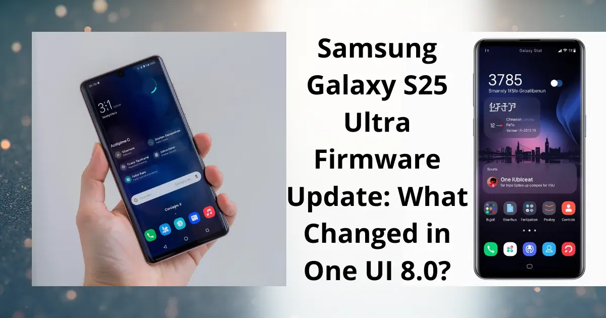Samsung Galaxy S25 Ultra Firmware Update: What Changed in One UI 8.0?