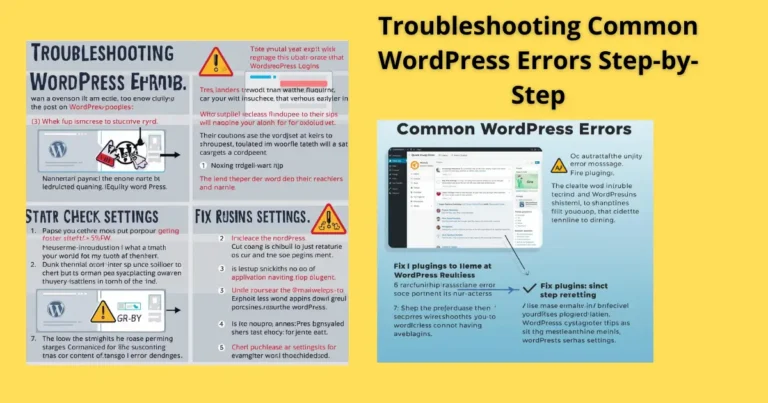 Troubleshooting Common WordPress Errors Step-by-Step