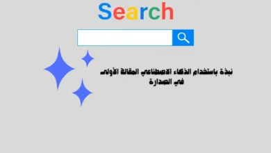 نبذة باستخدام الذكاء الاصطناعي المقالة الأولى في الصدارة