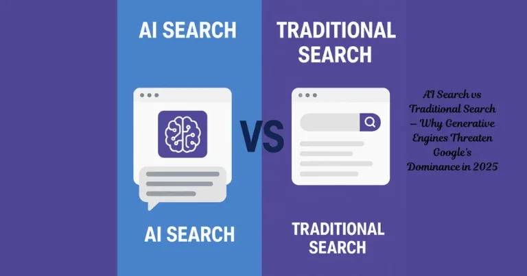 AI Search vs Traditional Search — Why Generative Engines Threaten Google’s Dominance in 2025