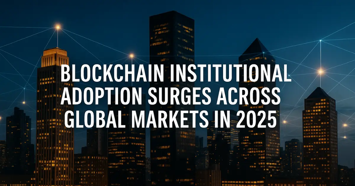 Blockchain Institutional Adoption Surges Across Global Markets in 2025