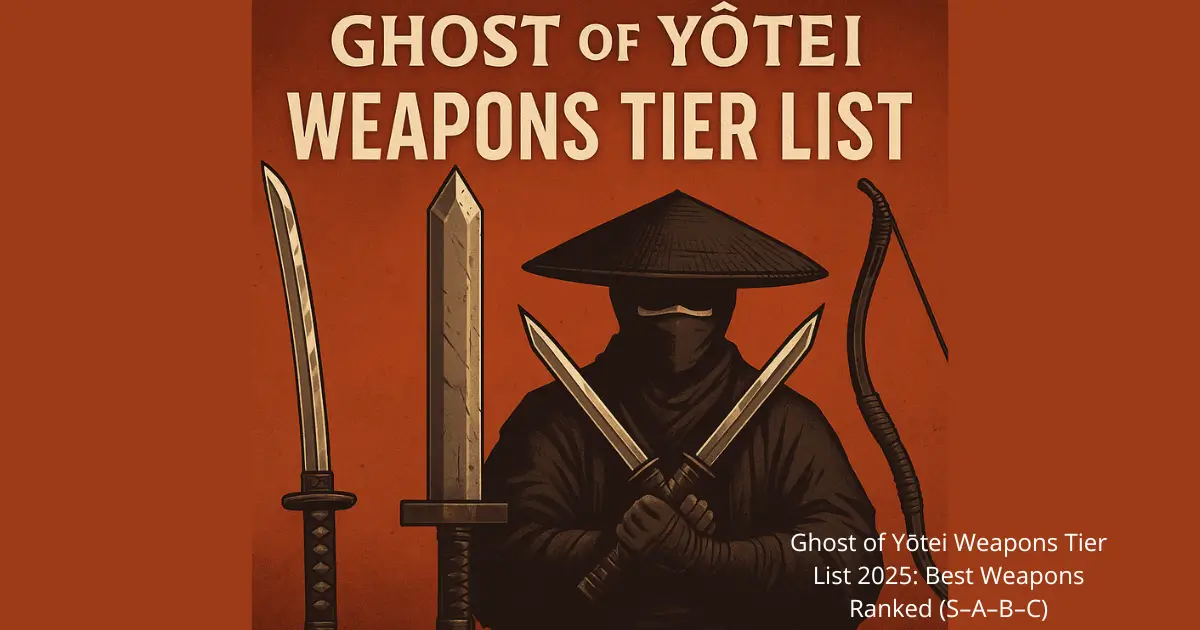 Ghost of Yōtei Weapons Tier List 2025: Best Weapons Ranked (S–A–B–C)