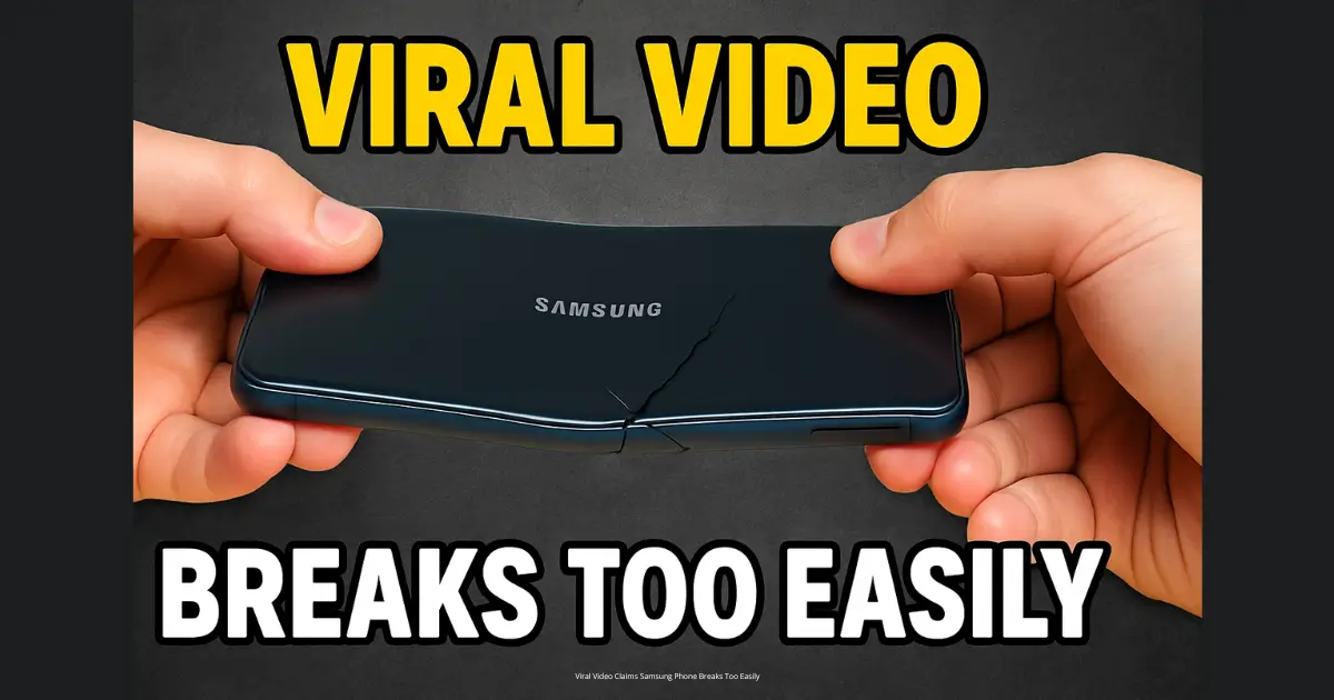Viral Video Claims Samsung Phone Breaks Too Easily