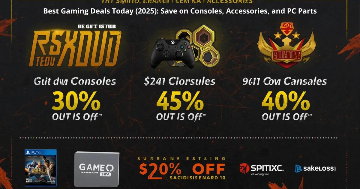 Best Gaming Deals Today (2025): Save on Consoles, Accessories, and PC Parts