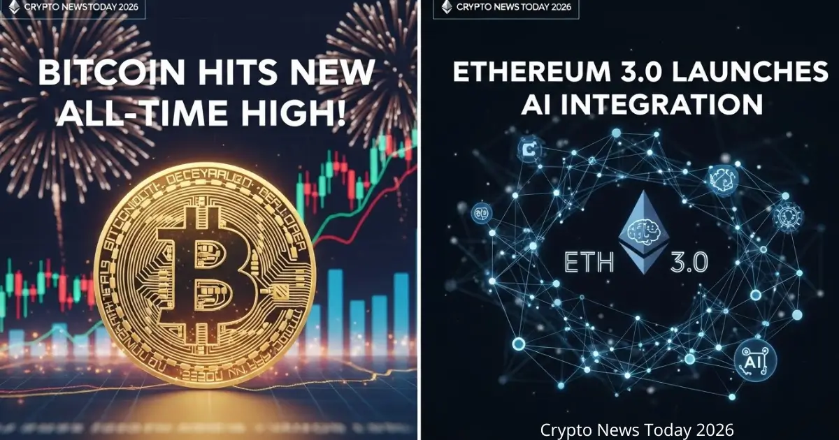 Crypto News Today 2026: Bitcoin Hits New All-Time High as Ethereum 3.0 Launches AI Integration