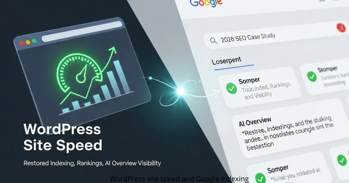 WordPress Site Speed and Google Indexing: How I Fixed Performance Issues and Recovered Visibility (2026 Case Study)