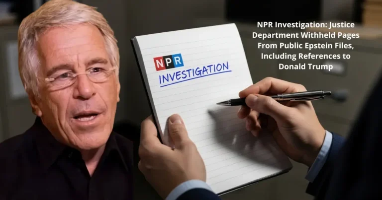 NPR Investigation: Justice Department Withheld Pages From Public Epstein Files, Including References to Donald Trump