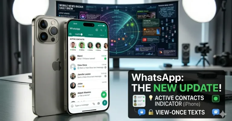WhatsApp Features Update: Active Contacts Indicator for iPhone and View-Once Texts